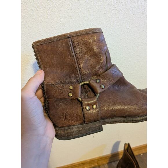 Frye harness short boots leather size 7 - Picture 6 of 8